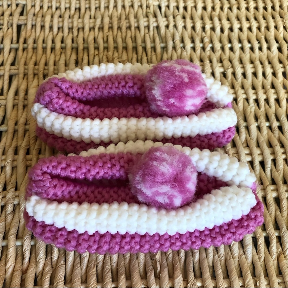 Kid's Handmade Phentex Yarn Slippers - 8.5 Toddler - Children's Slippers